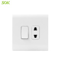 Britische Schalter und Steckdose 1Gang Switch 2Pin Socket